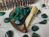 Tumbled Dark Green Aventurine for Wealth