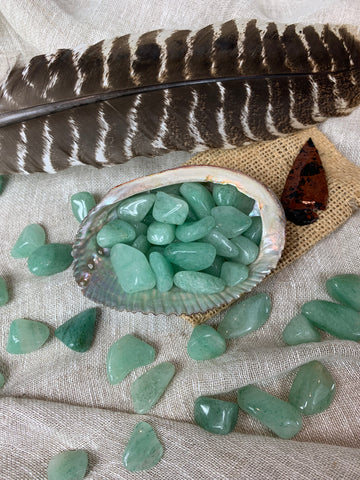 Tumbled Green Apatite for Connecting with Nature