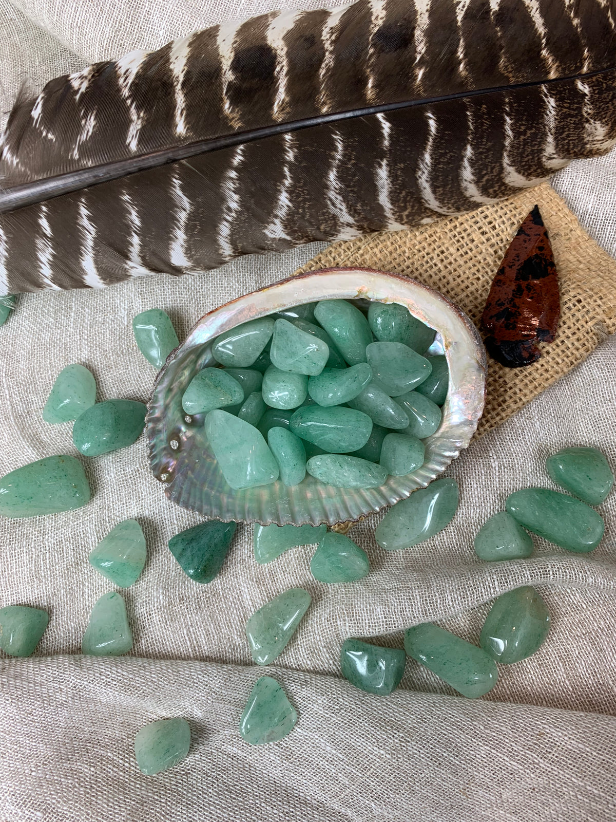 Tumbled Light Green Aventurine for Good Luck