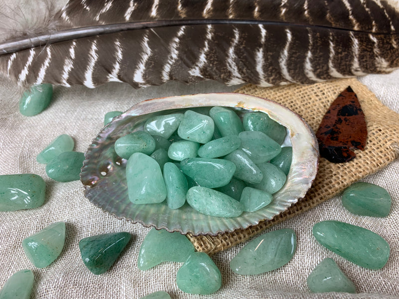 Tumbled Light Green Aventurine for Good Luck