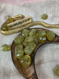 Tumbled Green Apatite for Connecting with Nature