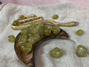 Tumbled Green Apatite for Connecting with Nature