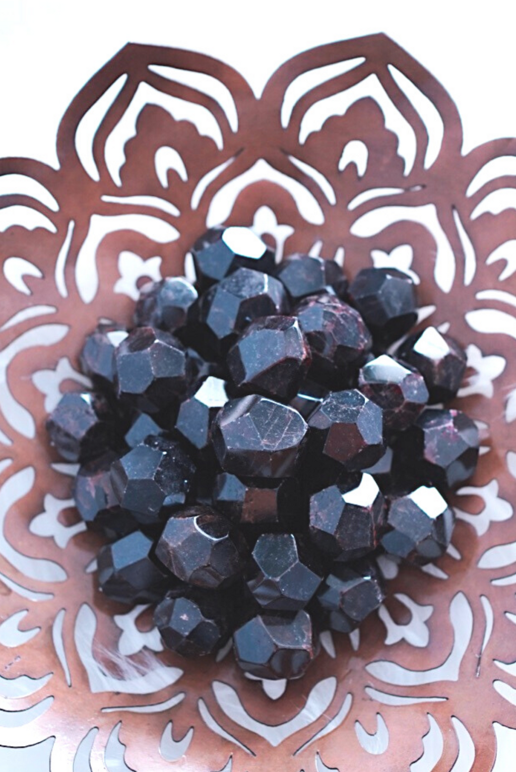 Faceted Red Pyrope Garnet for Vitality