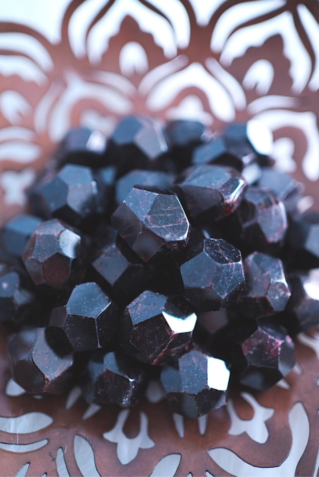 Faceted Red Pyrope Garnet for Vitality