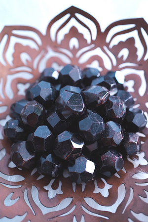 Faceted Red Pyrope Garnet for Vitality