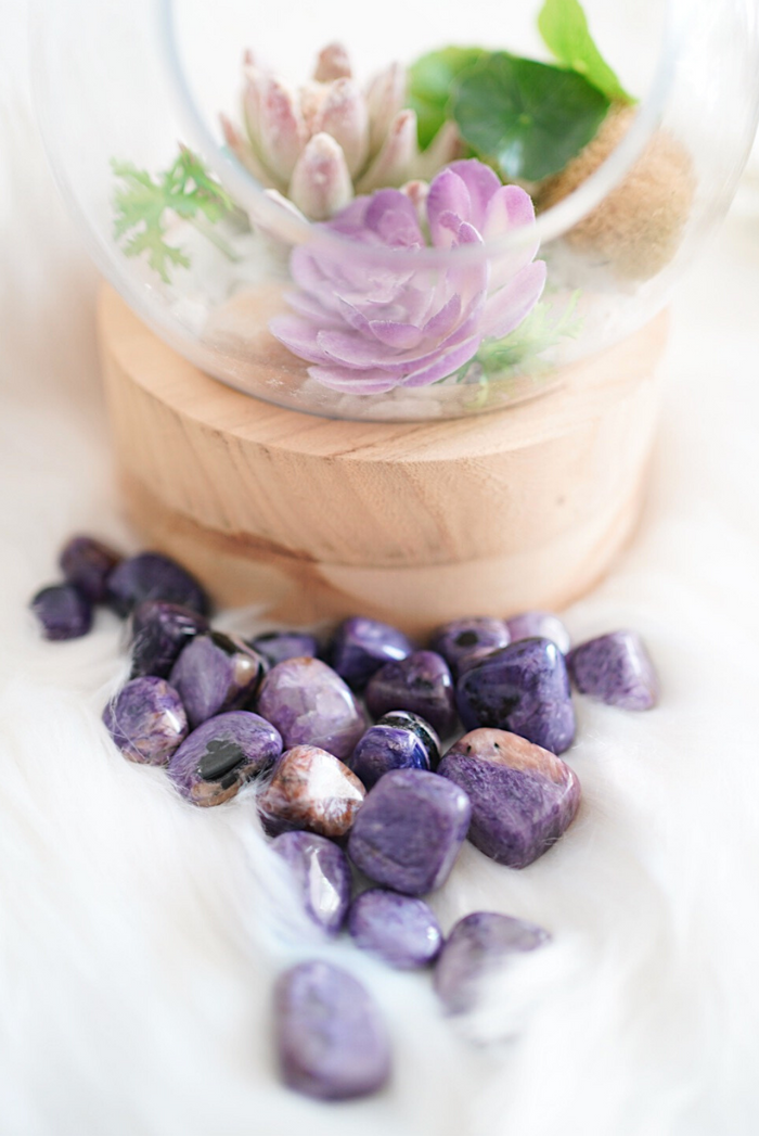 Tumbled Charoite for Working with the Past