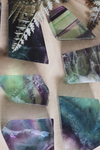 Rainbow Fluorite Slices for Focus & Balance