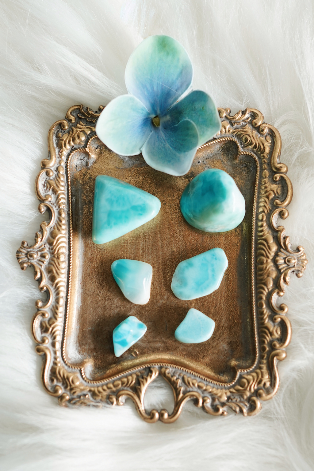 Tumbled Larimar for Peace & Communication