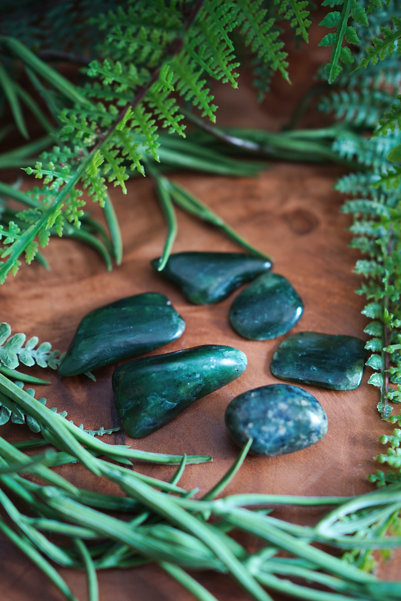 Tumbled Green Nephrite Jade for Luck & Prosperity