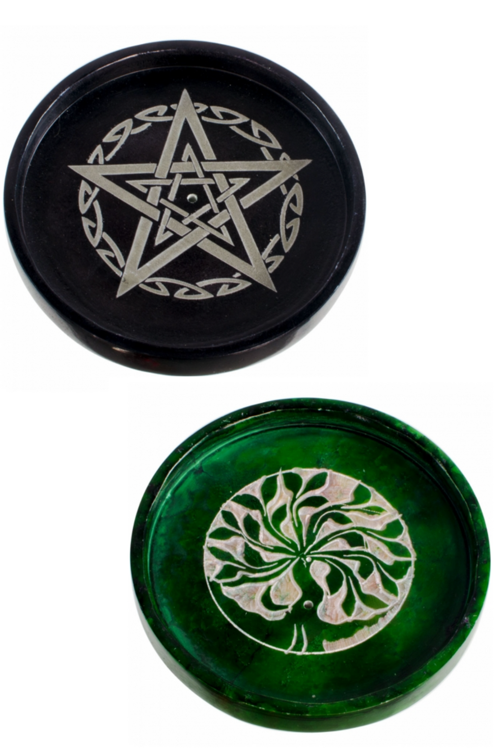 Round Soapstone Plate Incense Burners