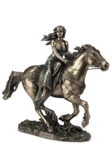 Rhiannon on Horseback Miniature Cold Cast Bronze Statue