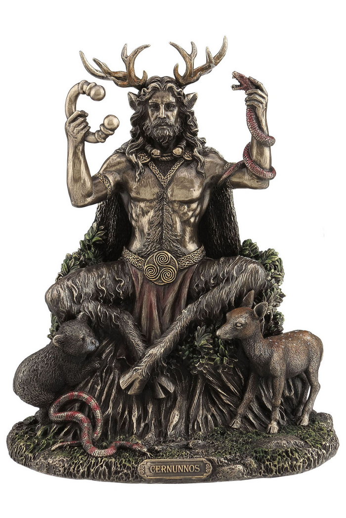Forest Throne Cernunnos Cold Cast Bronze Statue