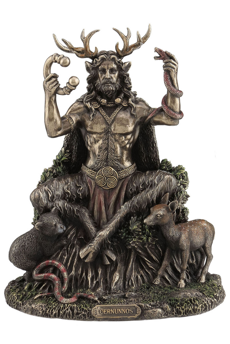 Forest Throne Cernunnos Cold Cast Bronze Statue