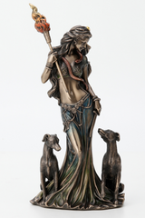 Hecate with Hell Hounds Cold Cast Bronze Statue