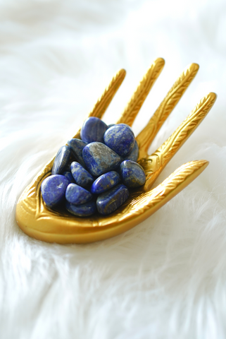 Blue Calcite Palm Stones for Serenity & Stillness