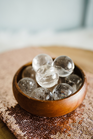 Clear Quartz Mini Spheres for Amplifying Energy & Intention