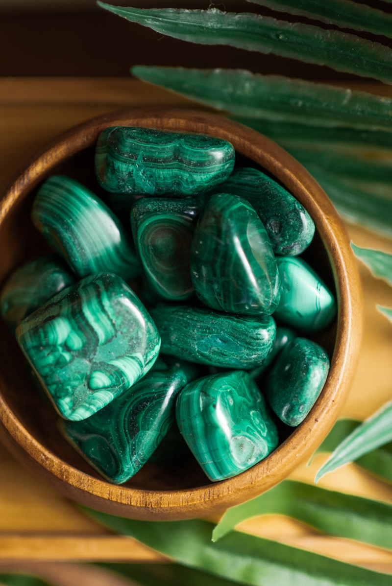 Tumbled Malachite for Protection & Intuition