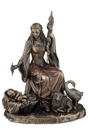 Frigga and Child Cold Cast Bronze Statue