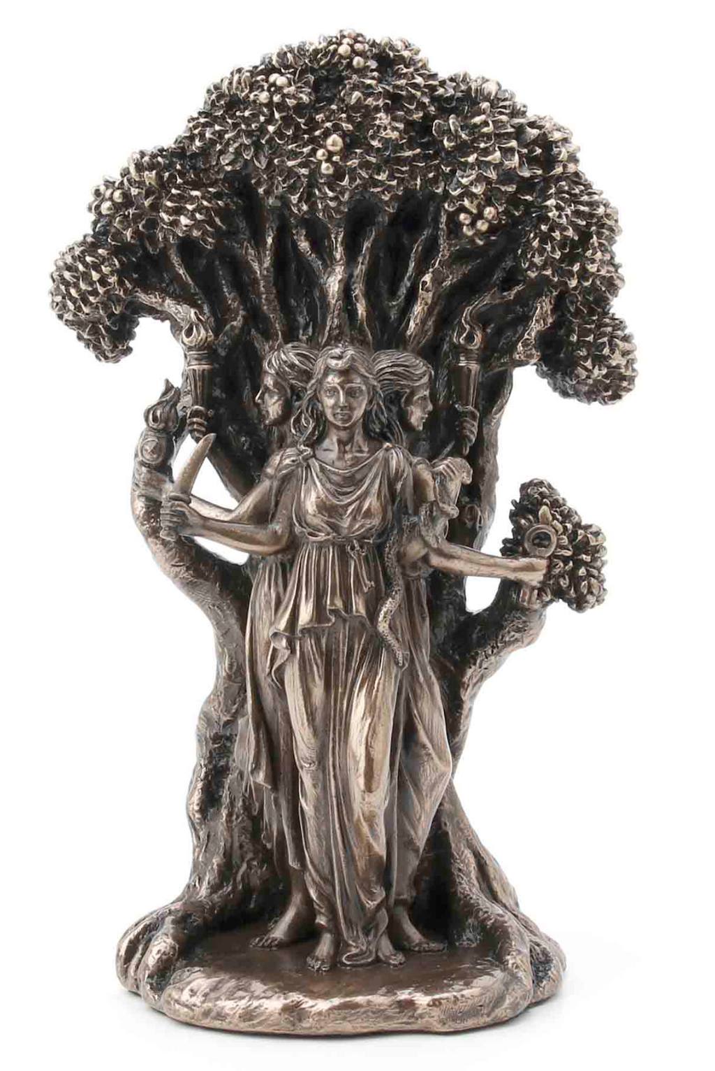 Woodland Triple Hecate Cold Cast Bronze Statue