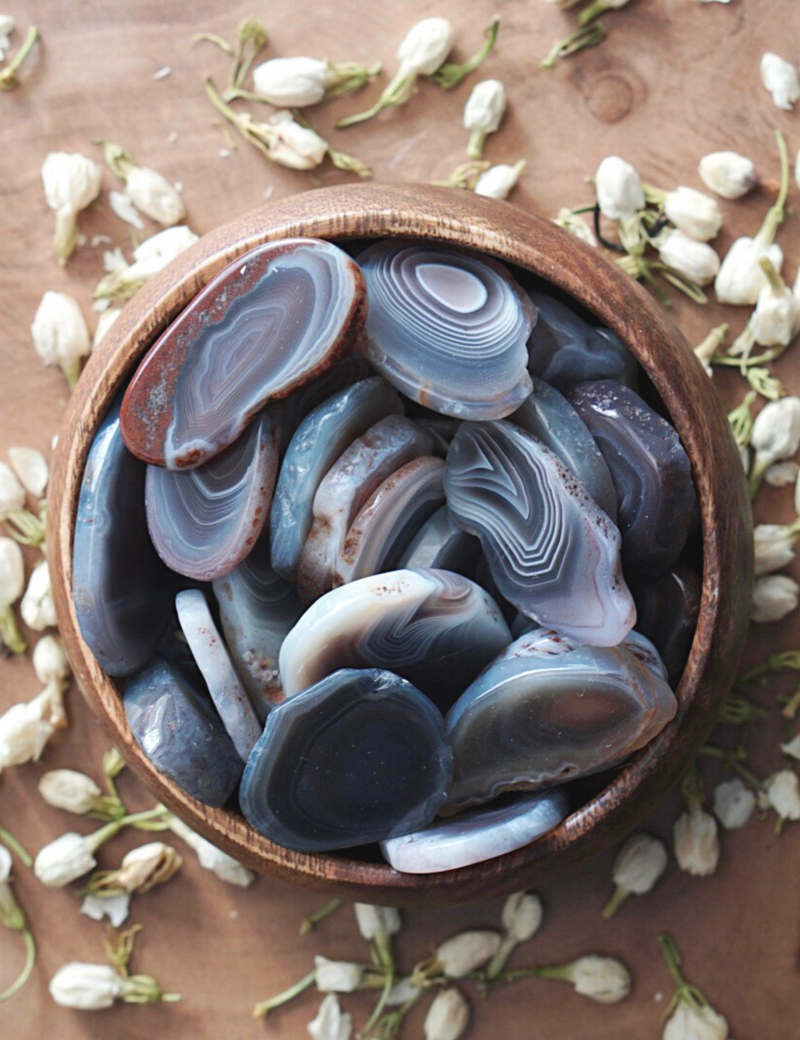 Brown Botswana Agate Slices for Healthy Body Image