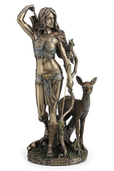 Artemis Goddess of the Hunt Cold Cast Bronze Statue