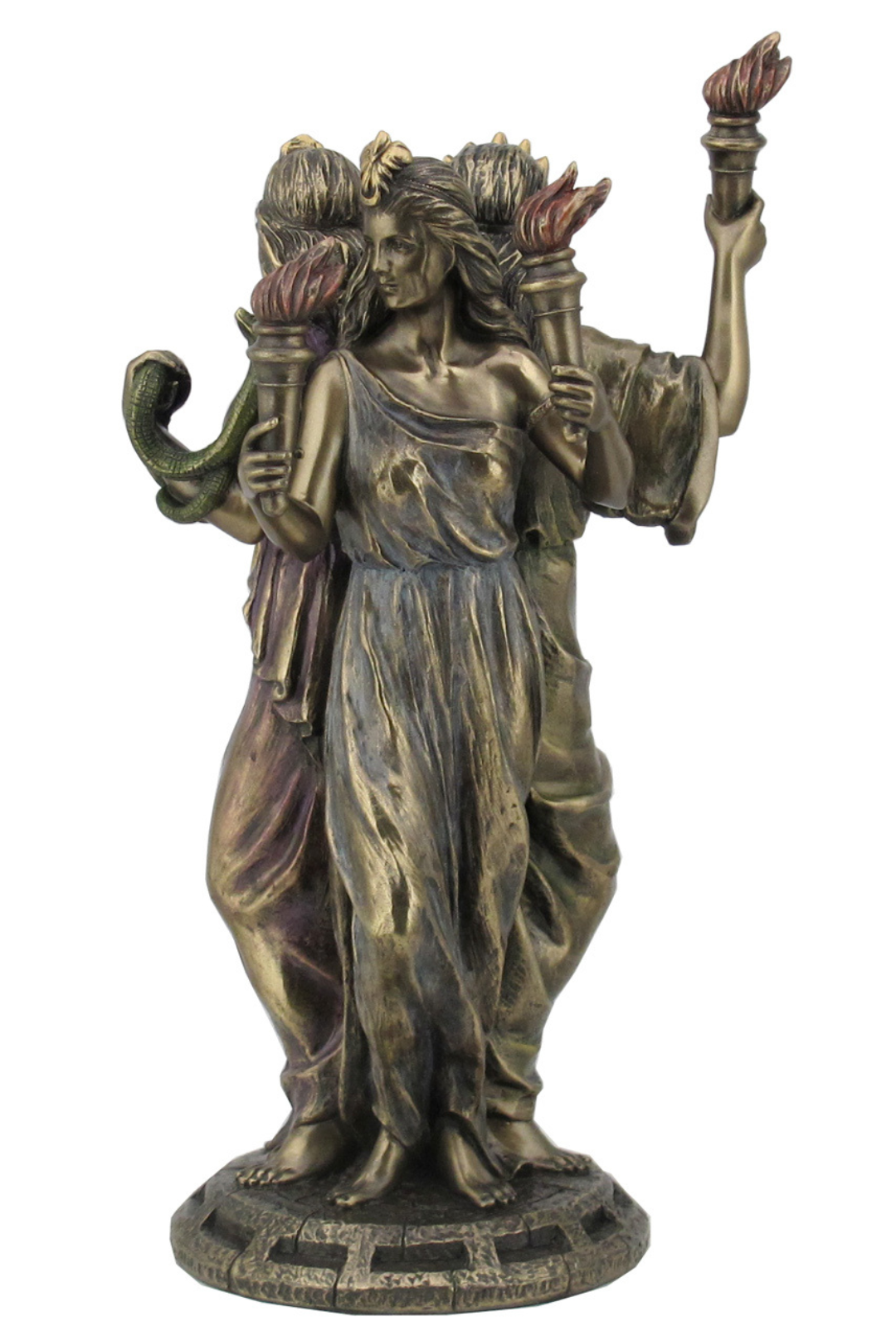 Triple Hecate Cold Cast Bronze Statue