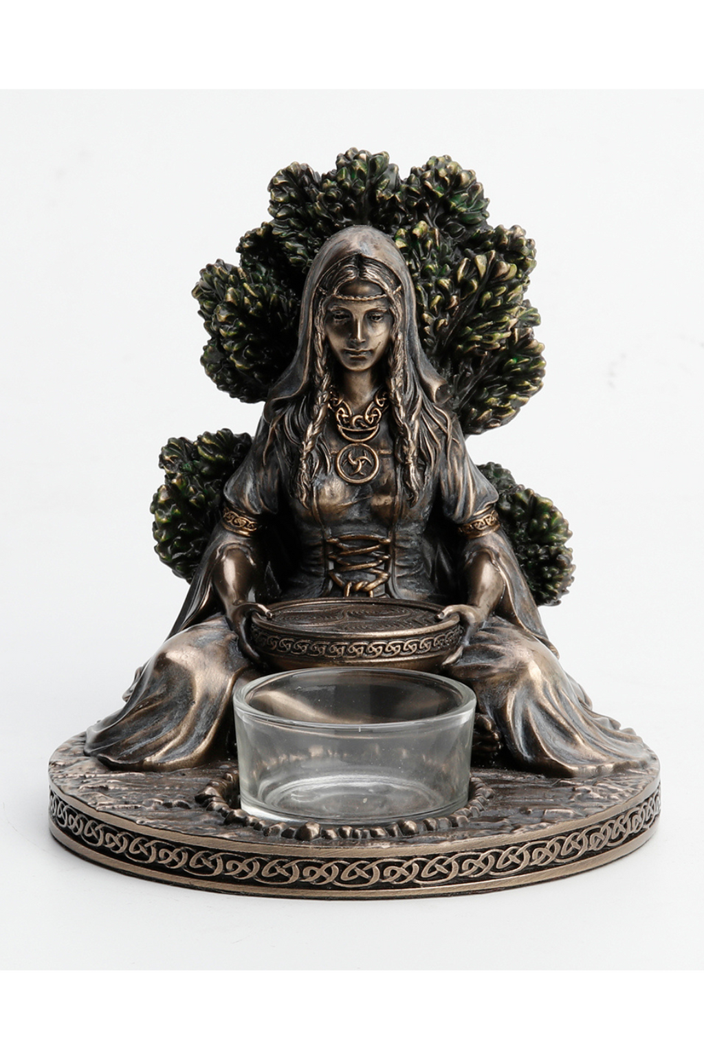 Danu Cold Cast Bronze Statue with Tea Light Holder