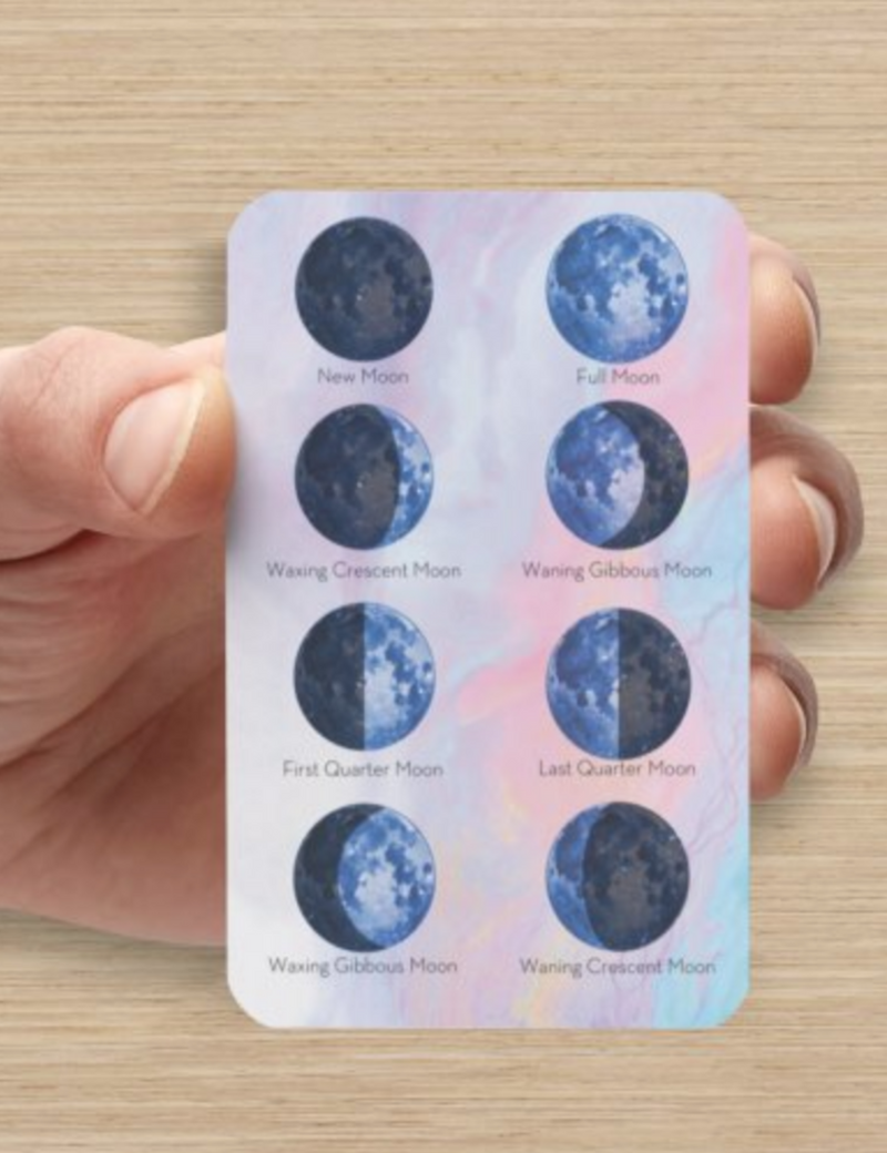 Moon Phase Wallet Cards