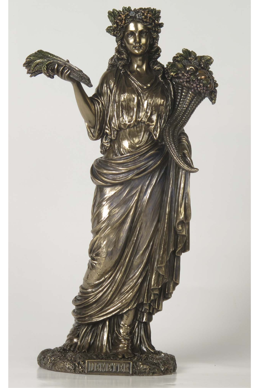Demeter With Horn of Plenty Cold Cast Bronze Statue