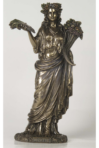 Forest Hecate with Hound Cold Cast Bronze Statue