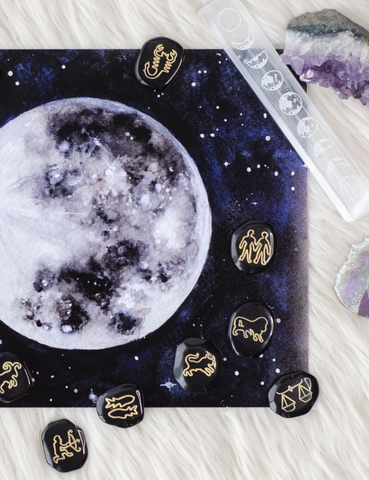Lunar Phases Card Readings Spread Cloth