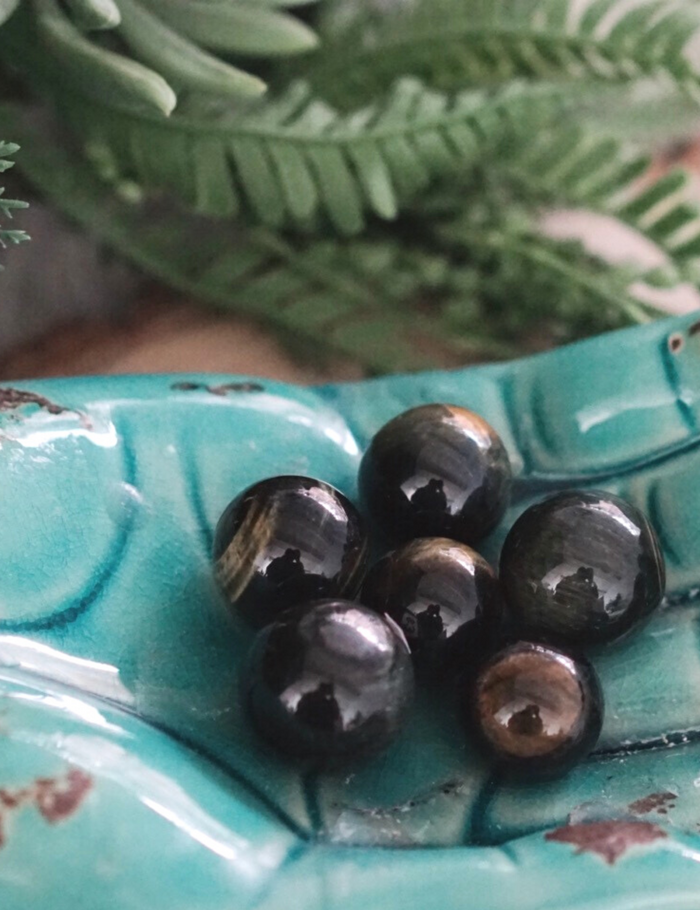 Blue Tiger's Eye Mini Spheres for Power & Communication