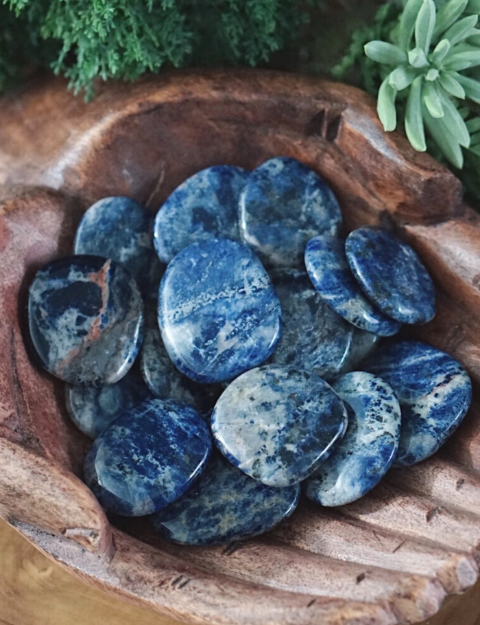 Sodalite Palm Stones for Mutual Understanding