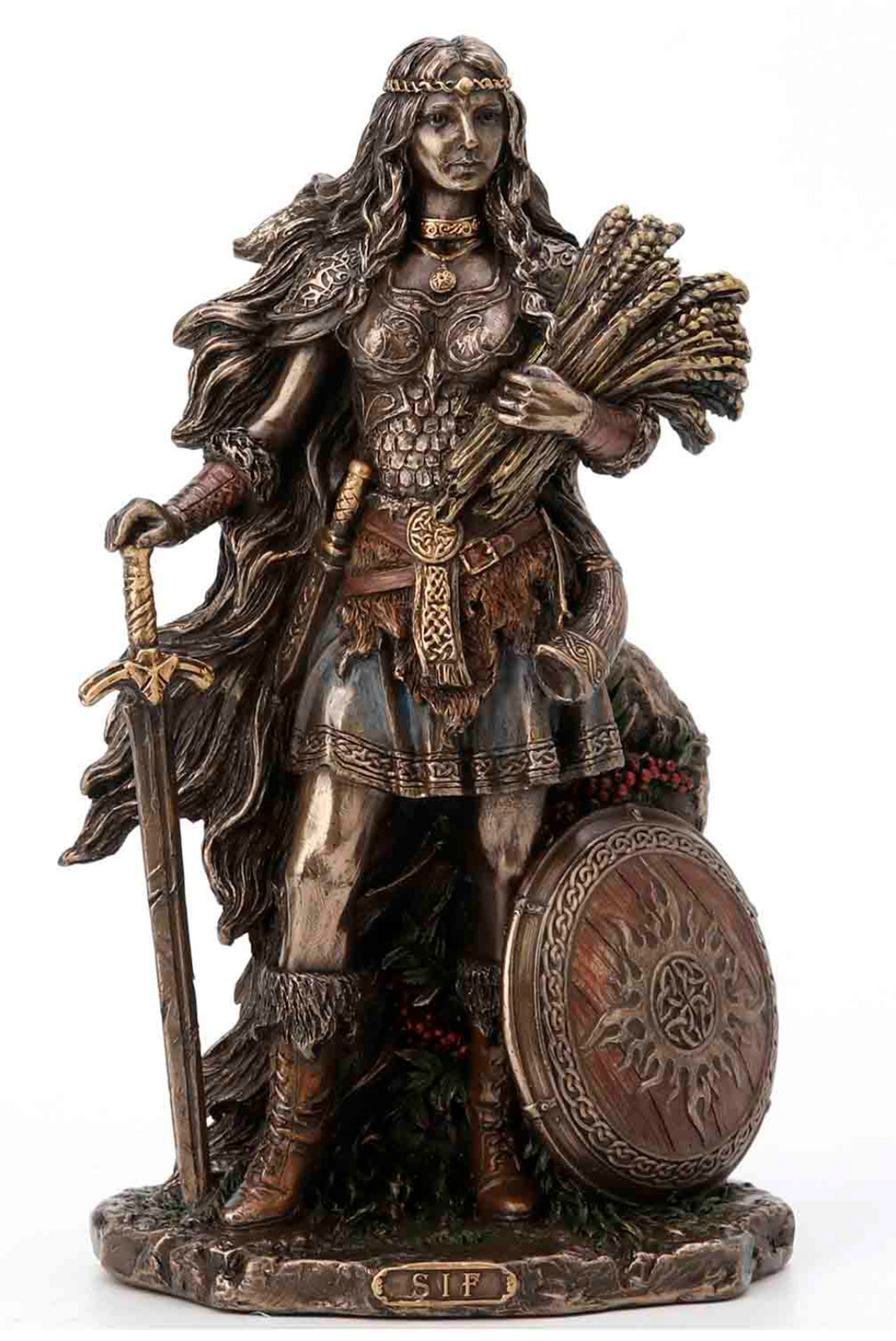 Sif Warrior Goddess Cold Cast Bronze Statue