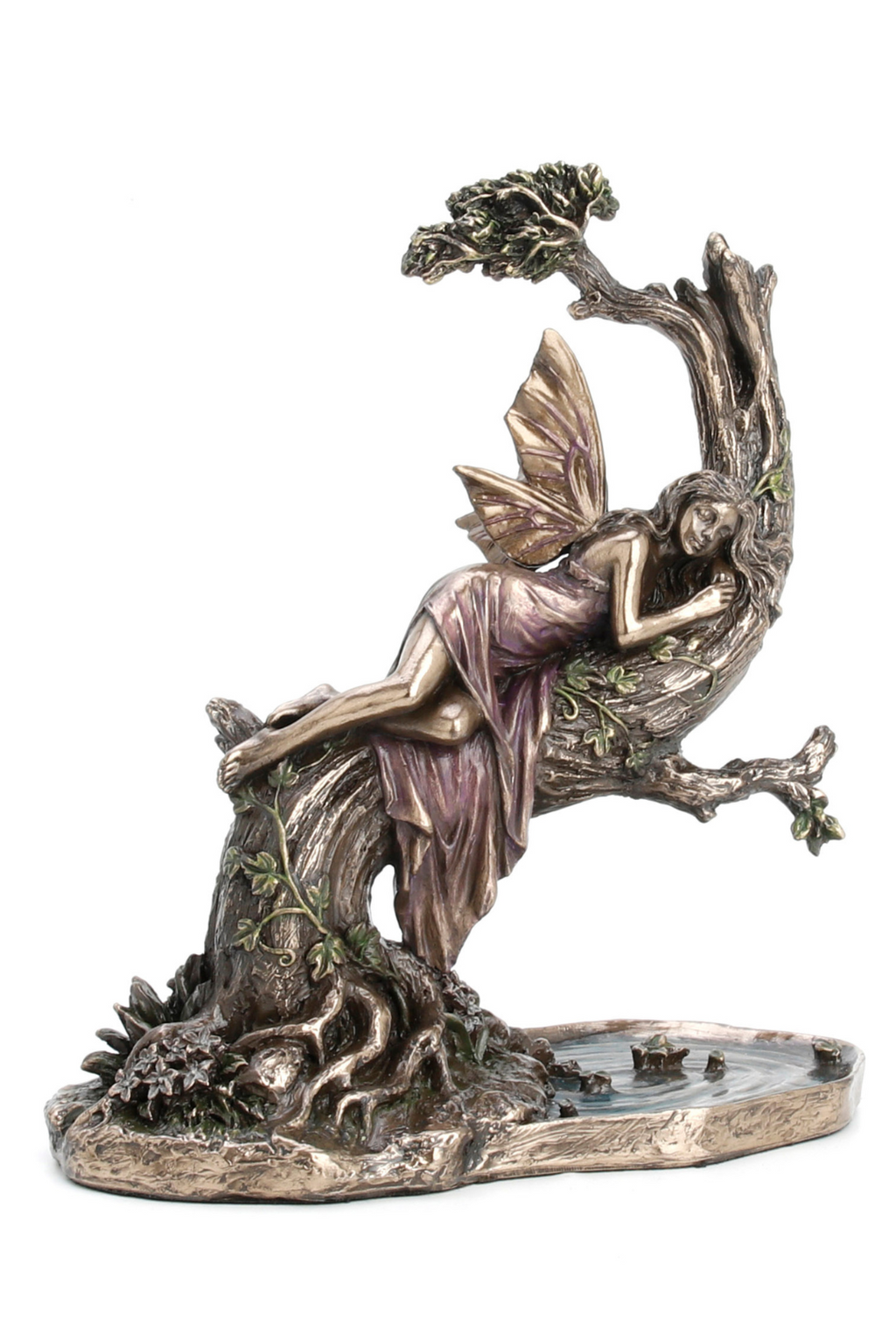 Slumbering Woodland Fairy Cold Cast Bronze Statue