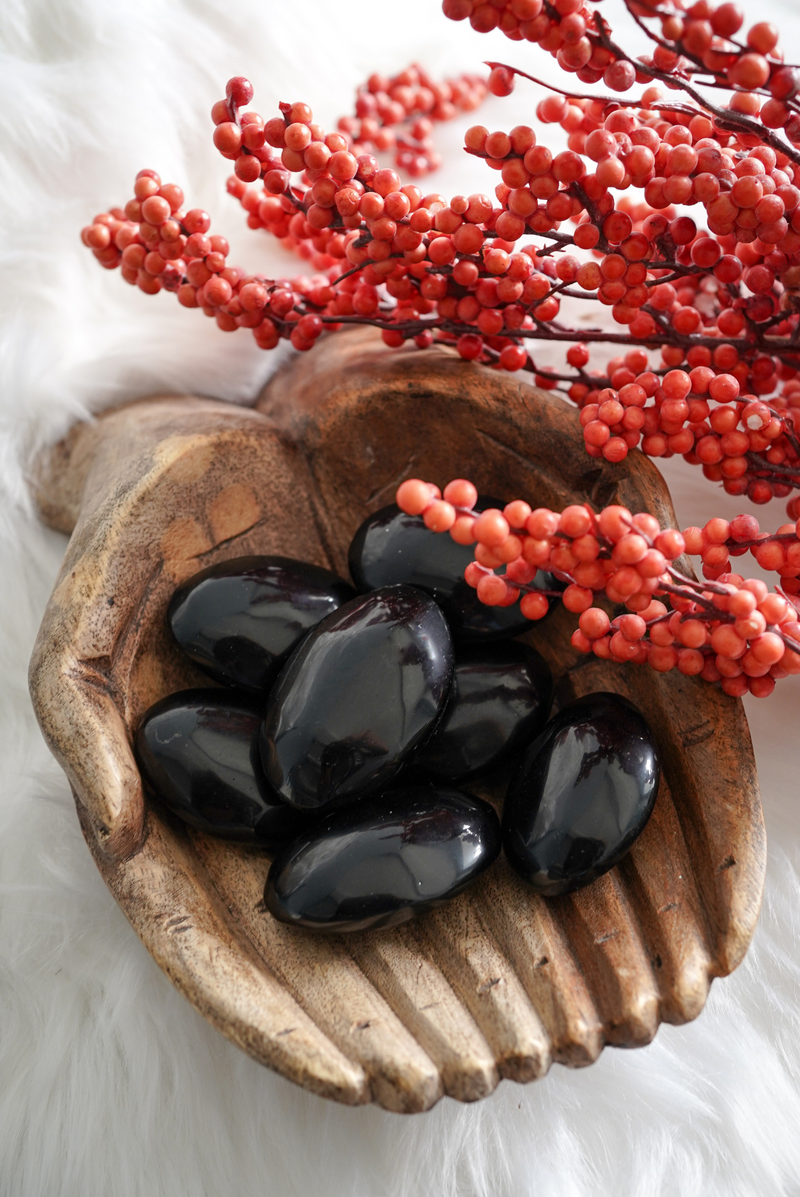 Obsidian Palm Stones for Personal Growth