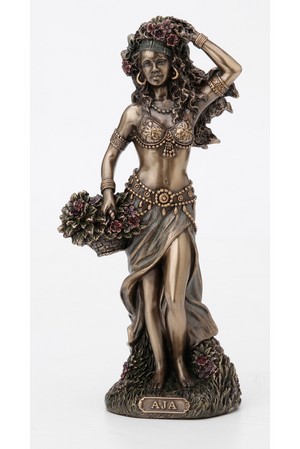 Aja Goddess of the Forest and Herbs Cold Cast Bronze Statue