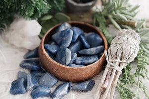 Tumbled Blue Quartz for Focus & Communication