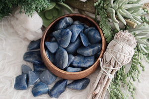 Tumbled Blue Quartz for Focus & Communication