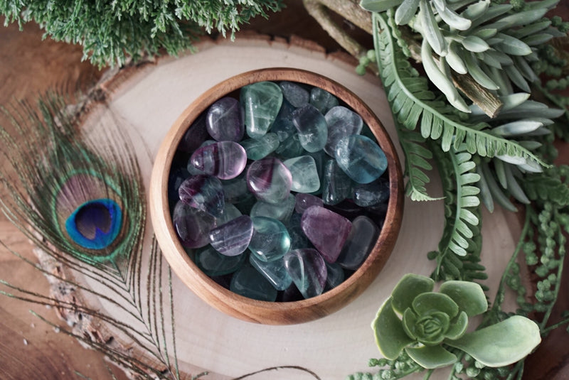 Tumbled Rainbow Fluorite for Balance & Stress Reduction