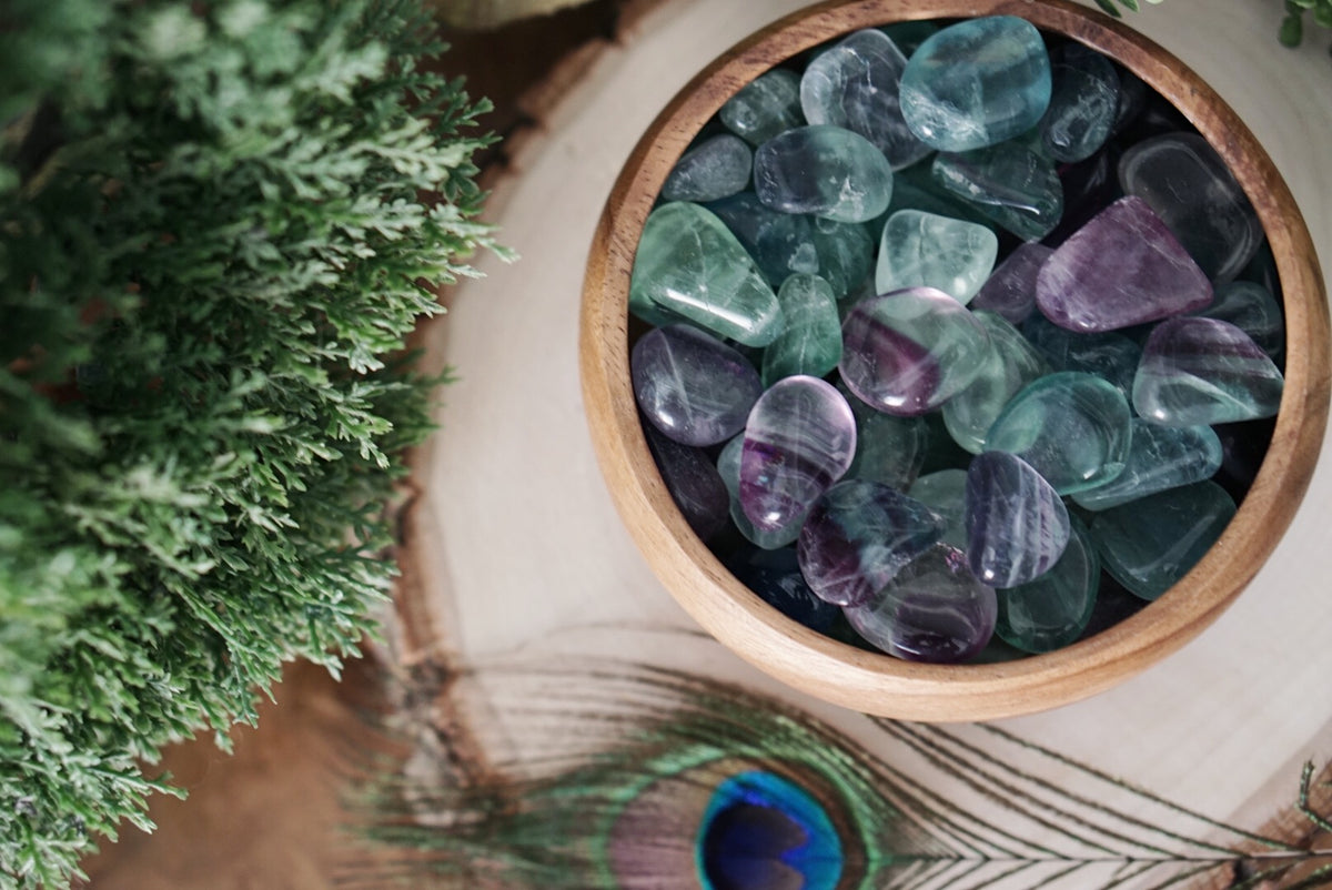 Tumbled Rainbow Fluorite for Balance & Stress Reduction