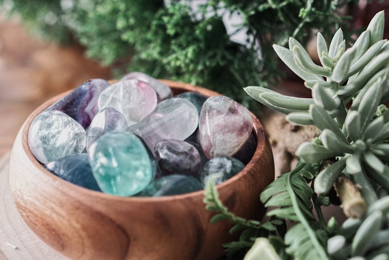 Tumbled Rainbow Fluorite for Balance & Stress Reduction