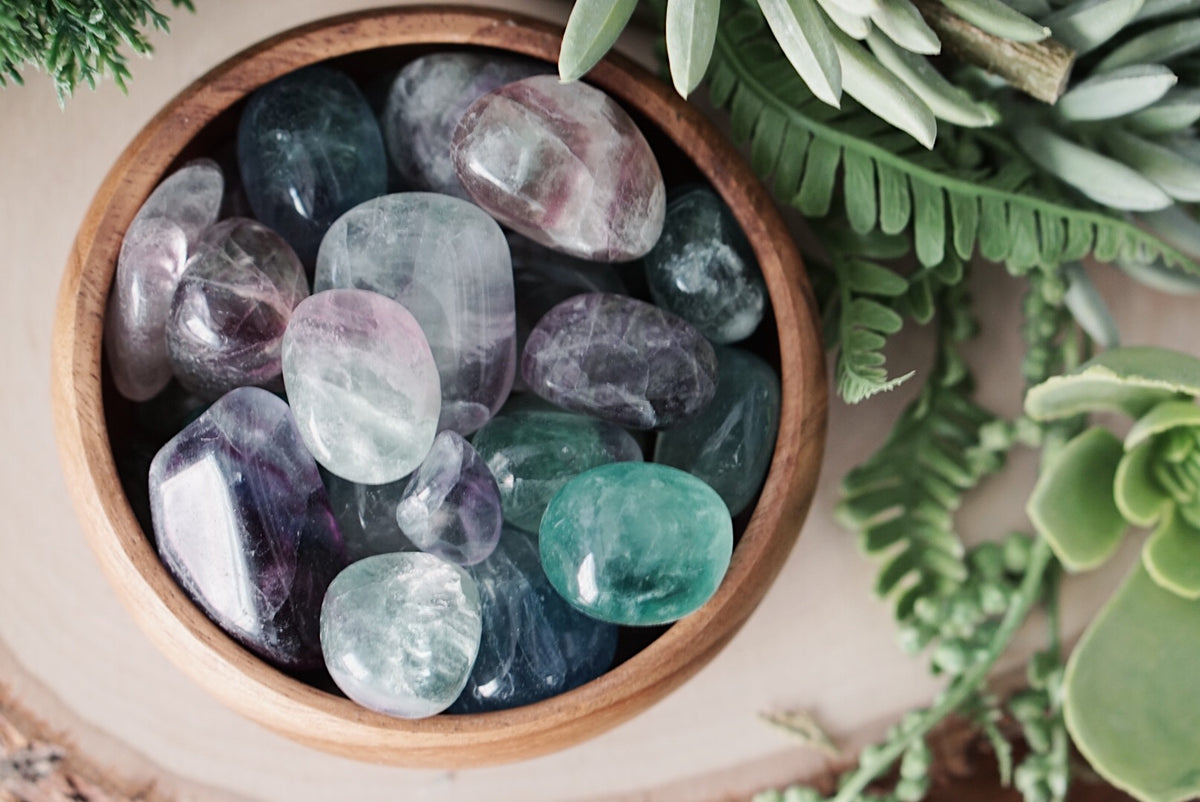 Tumbled Rainbow Fluorite for Balance & Stress Reduction