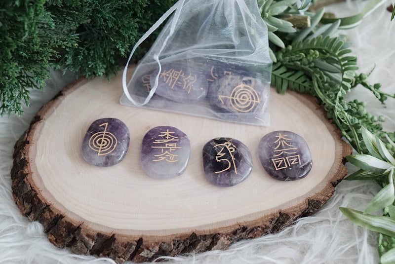 Crystal Palm Stone Reiki Healing Kits