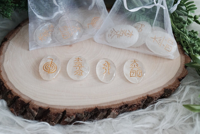 Crystal Palm Stone Reiki Healing Kits