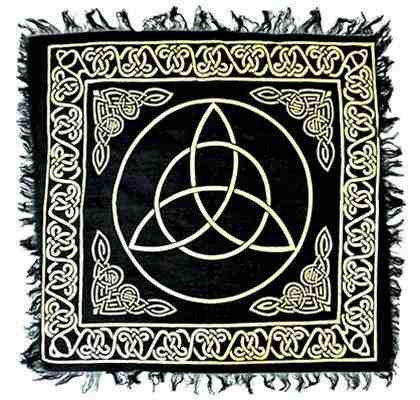 Black Altar Cloth with Metallic Design - Various Styles