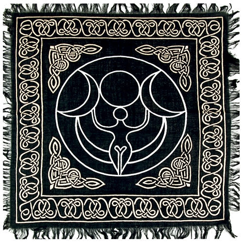 Black Altar Cloth with Metallic Design - Various Styles