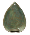 Green Stoneware Leaf Wall Sconce Candle Holder
