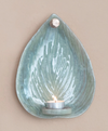 Green Stoneware Leaf Wall Sconce Candle Holder