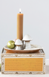 Stoneware Mushroom Taper Candle Holder